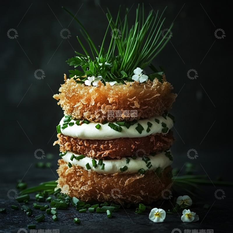 高清大图下载【趣麦麦图】葱花油圈