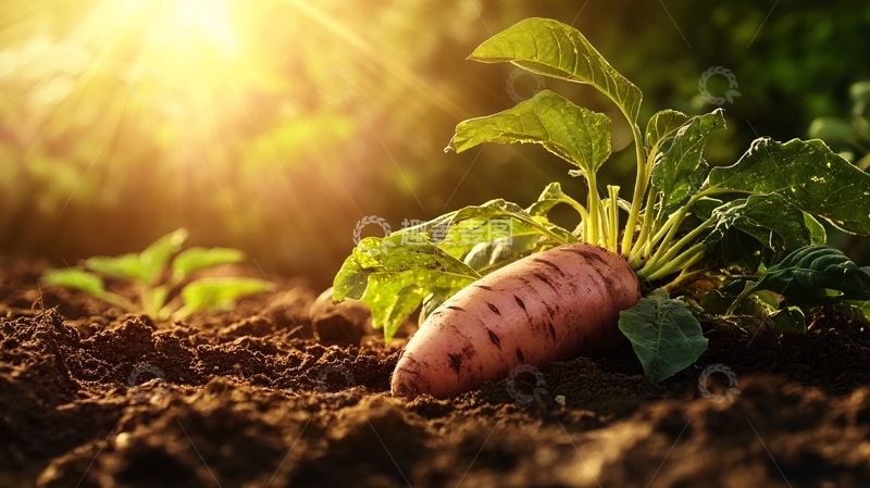 高清大图下载【趣麦麦图】长在土里的红萝卜1