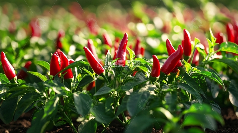 高清大图下载【趣麦麦图】阳光照射下的辣椒9