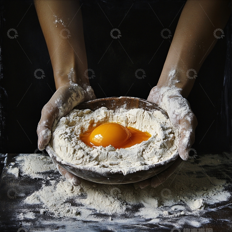 高清大图下载【趣麦麦图】鸡蛋手擀面