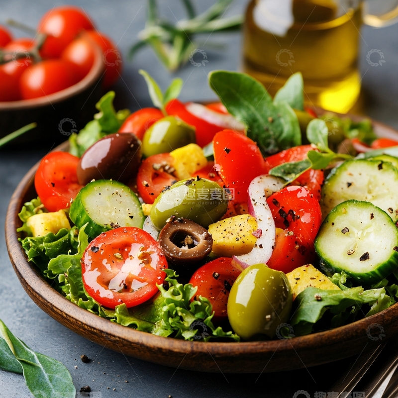 高清大图下载【趣麦麦图】蔬菜色拉轻食1