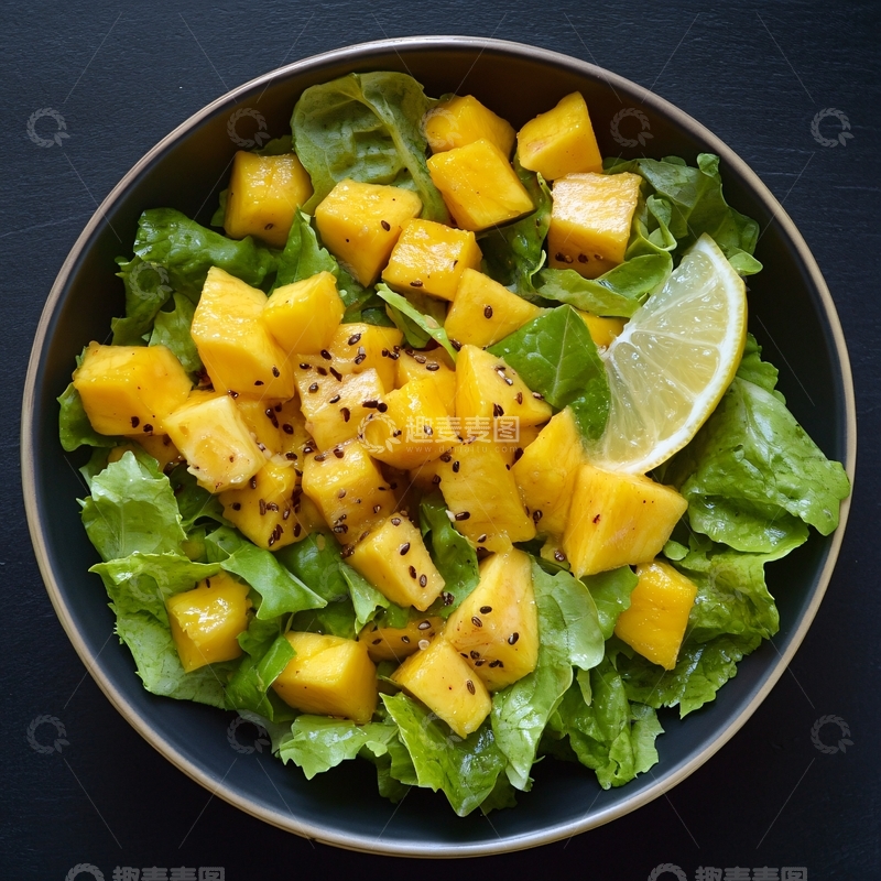 高清大图下载【趣麦麦图】鲜芒果色拉3