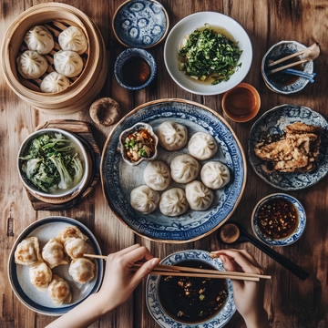 小笼包汤包面餐