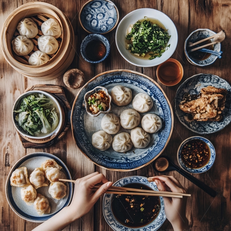 高清大图下载【趣麦麦图】小笼包汤包面餐