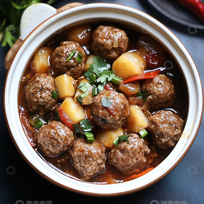 高清大图下载【趣麦麦图】牛筋丸主图