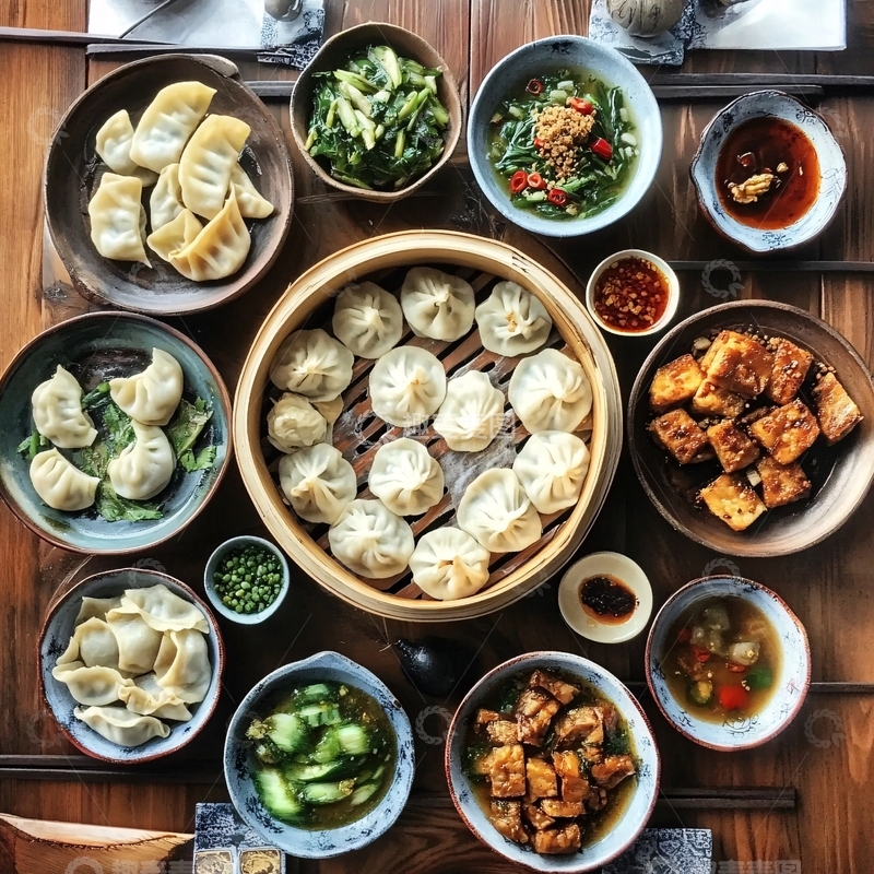 高清大图下载【趣麦麦图】一桌中餐