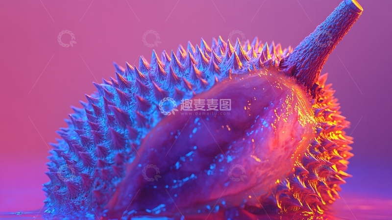 高清大图下载【趣麦麦图】榴莲创意插画