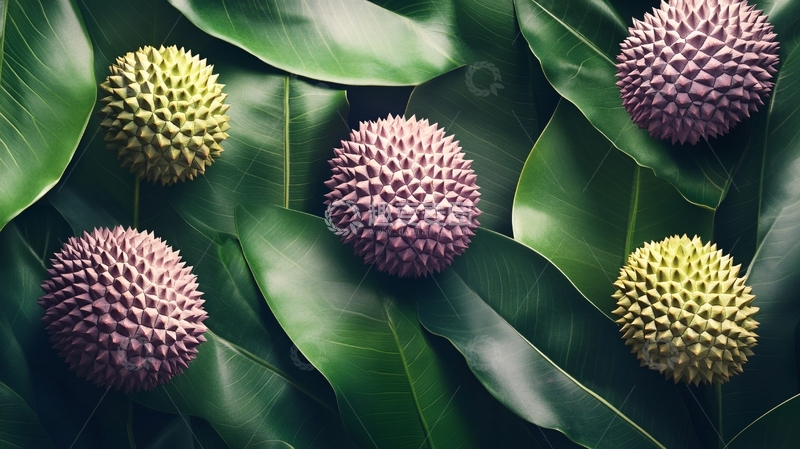 高清大图下载【趣麦麦图】蓖麻插画