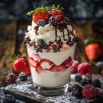 草莓冰淇淋水果酸奶杯1