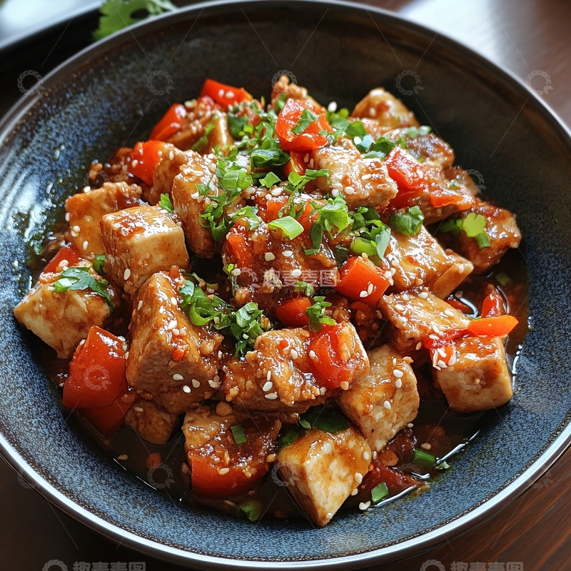 高清大图下载【趣麦麦图】麻香豆腐1