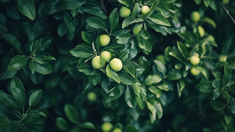 高清大图下载【趣麦麦图】枣树绿叶背景
