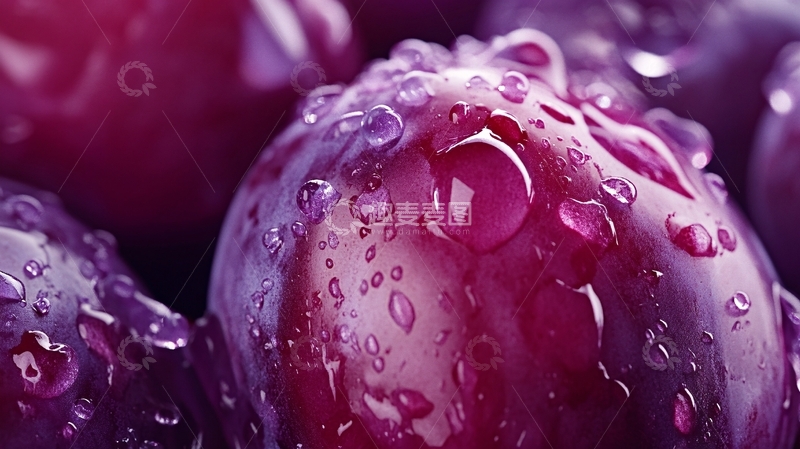 高清大图下载【趣麦麦图】紫色梦幻细胞流体画2