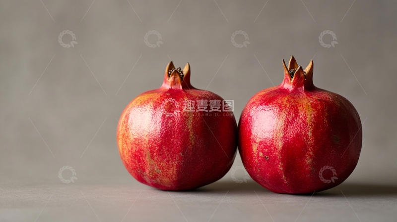 高清大图下载【趣麦麦图】两只石榴