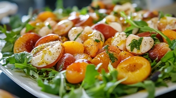 火腿配蜜瓜芝麻菜1