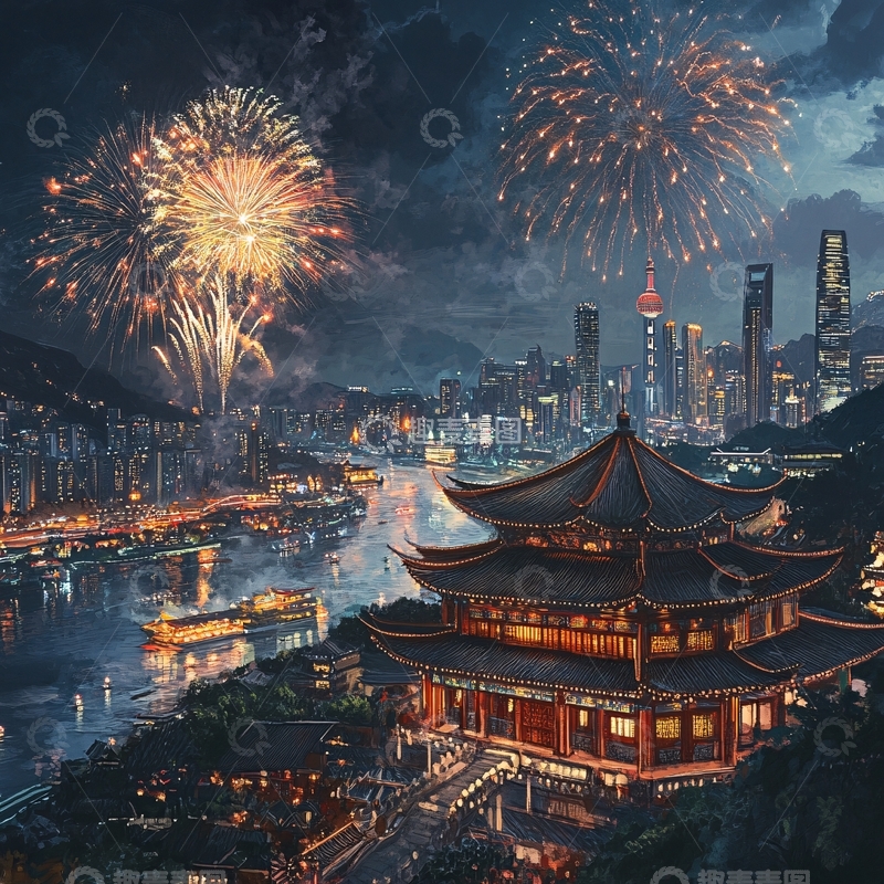 高清大图下载【趣麦麦图】横琴插画