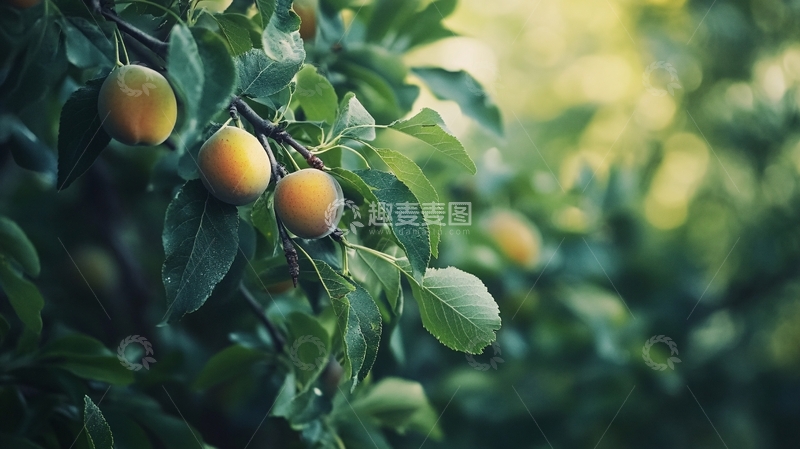 高清大图下载【趣麦麦图】红杏高清背景4