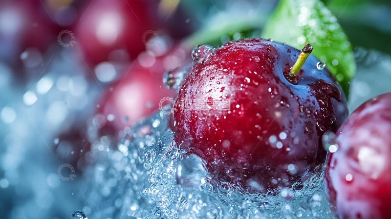 高清大图下载【趣麦麦图】水珠樱桃