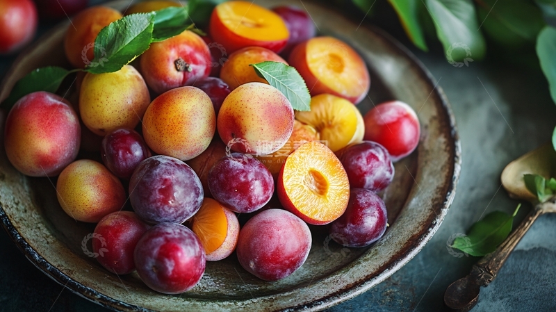 高清大图下载【趣麦麦图】果品一盘红杏