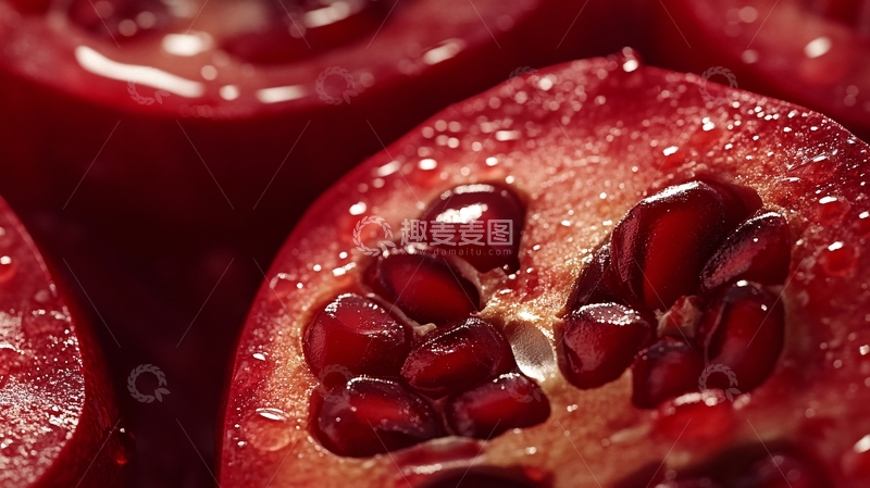 高清大图下载【趣麦麦图】微距石榴4
