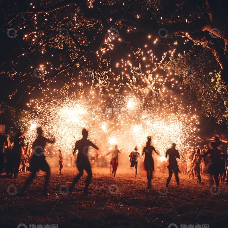 高清大图下载【趣麦麦图】烟花舞蹈