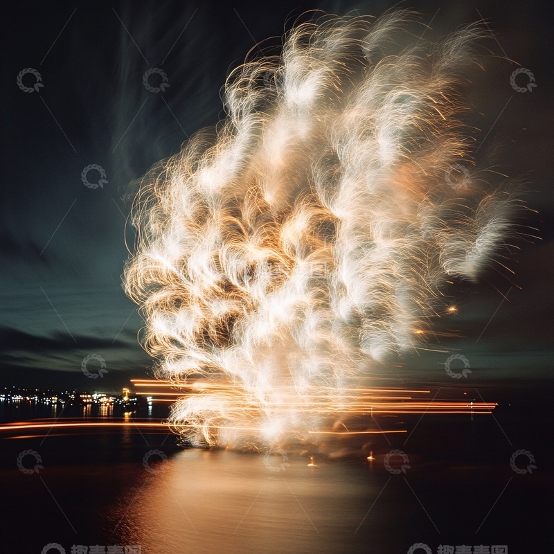 高清大图下载【趣麦麦图】环岛路烟花
