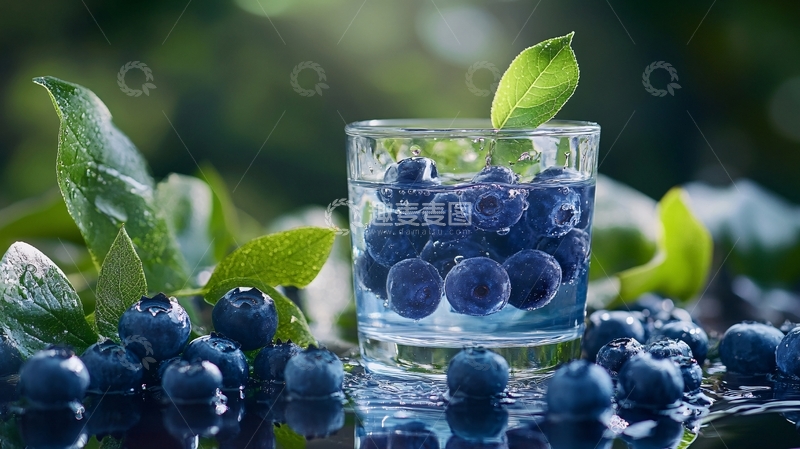 高清大图下载【趣麦麦图】蓝莓意境图3