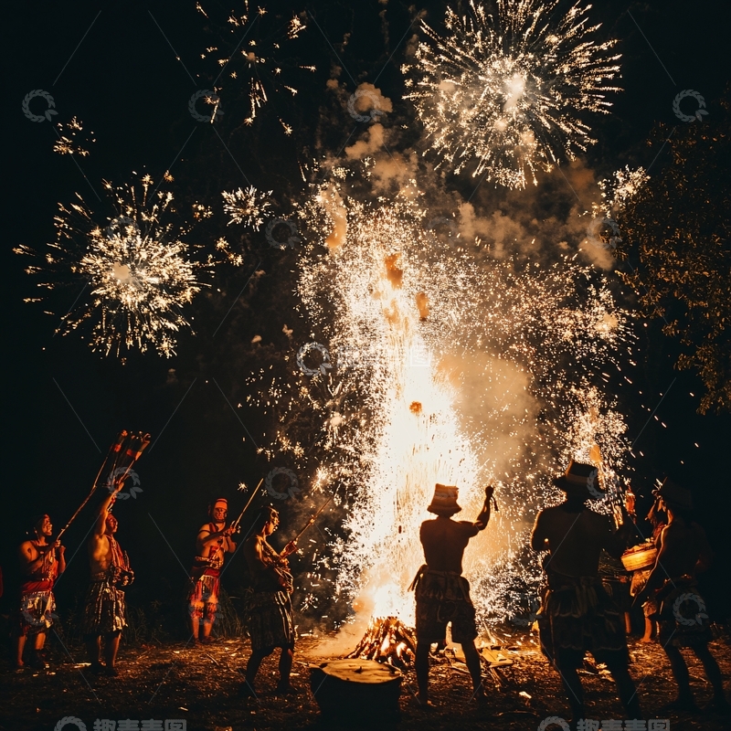 高清大图下载【趣麦麦图】火把欢歌