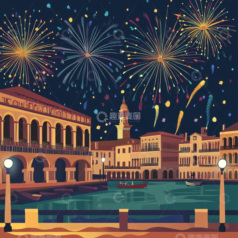 高清大图下载【趣麦麦图】小镇年夜