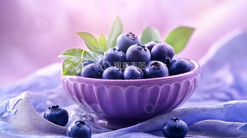 高清大图下载【趣麦麦图】蓝莓意境图8