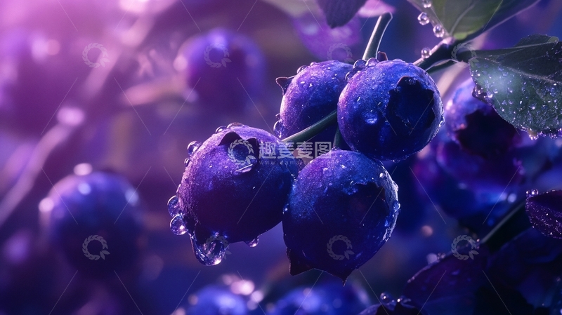 高清大图下载【趣麦麦图】蓝莓意境图7