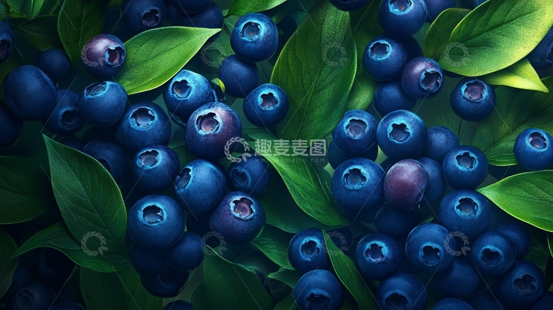 高清大图下载【趣麦麦图】蓝莓背景图1