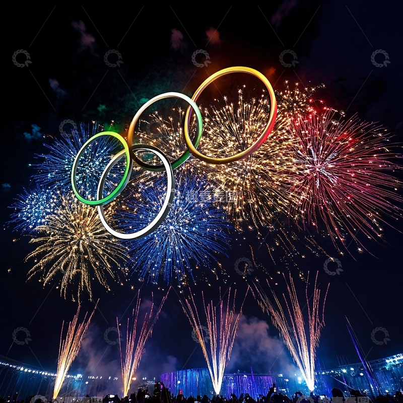 高清大图下载【趣麦麦图】开幕式烟火