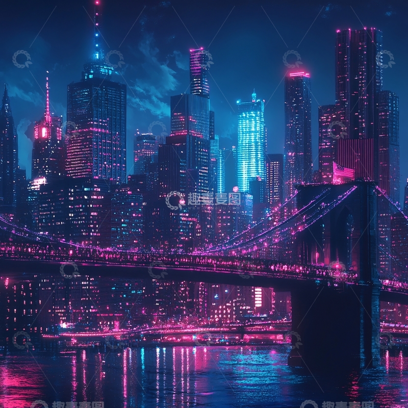 高清大图下载【趣麦麦图】都市霓虹风光1