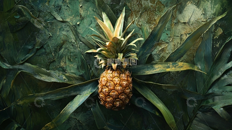 高清大图下载【趣麦麦图】菠萝背景图