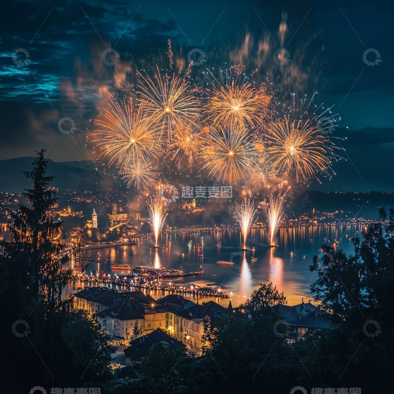 高清大图下载【趣麦麦图】烟花之乡1