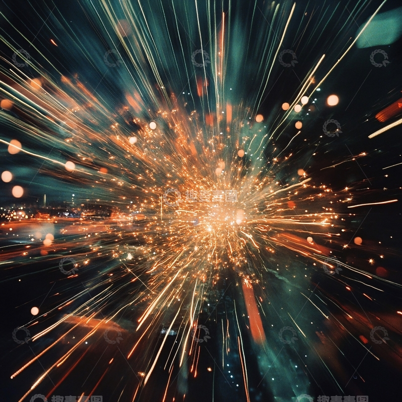 高清大图下载【趣麦麦图】科技闪光爆炸光线背景