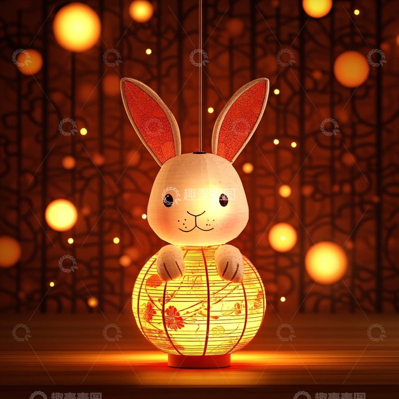 高清大图下载【趣麦麦图】兔年灯笼元素美陈