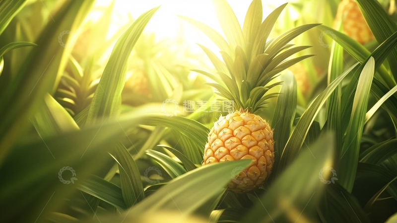 高清大图下载【趣麦麦图】菠萝包装插画1