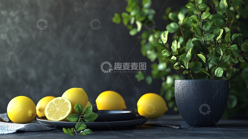 高清大图下载【趣麦麦图】柠檬树壁纸2