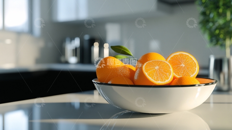 高清大图下载【趣麦麦图】橙色的台面1