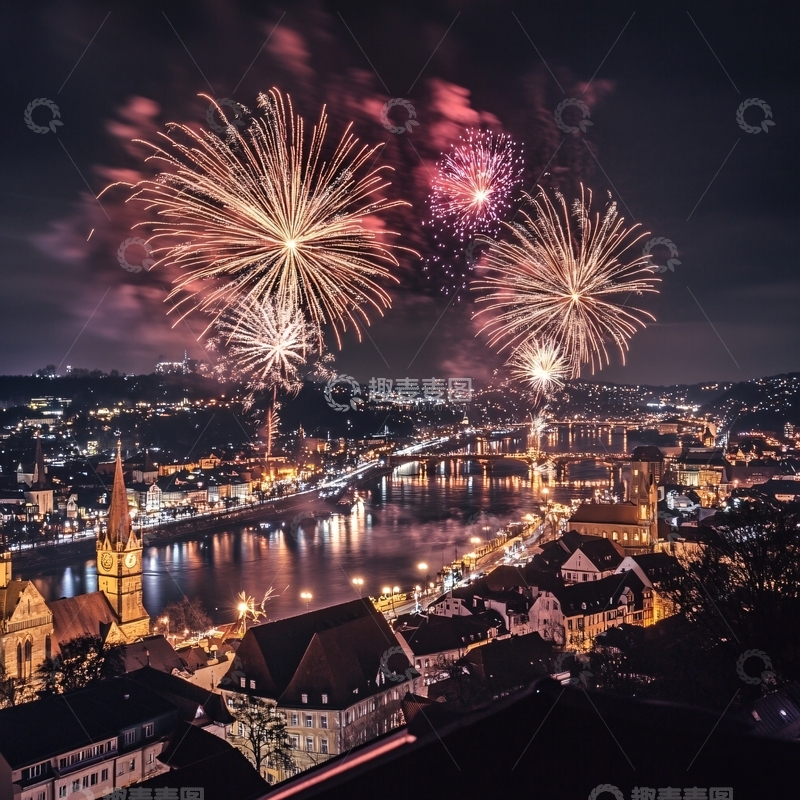 高清大图下载【趣麦麦图】烟花之都1