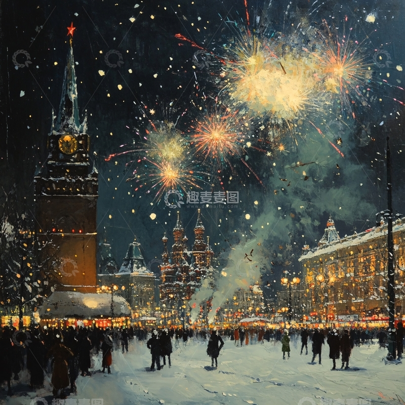 高清大图下载【趣麦麦图】新年俄罗斯1