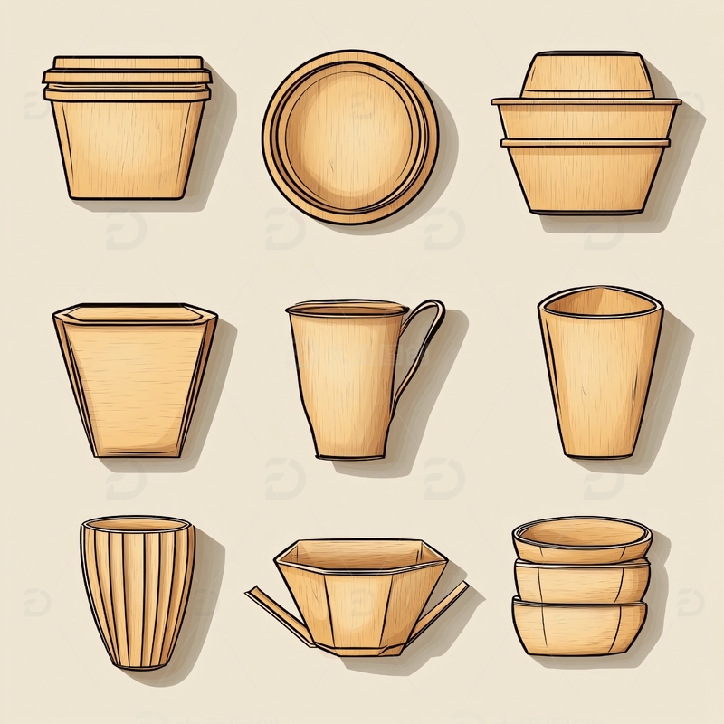 高清大图下载【趣麦麦图】早餐桶设计