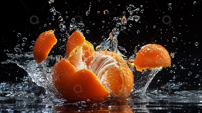 高清大图下载【趣麦麦图】水果落水瞬间3