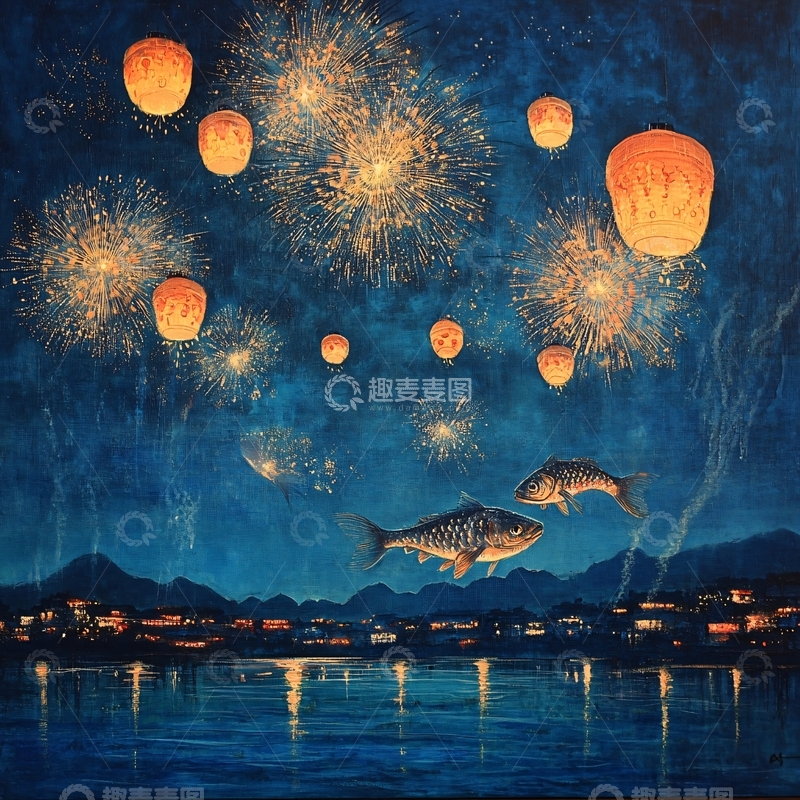 高清大图下载【趣麦麦图】精品日景烟花6