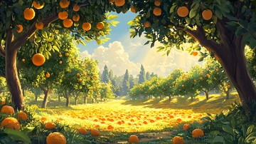 果园插画田园风光4