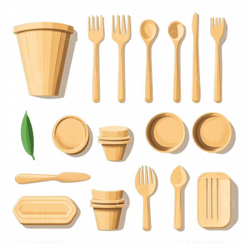 高清大图下载【趣麦麦图】餐具平面素材1