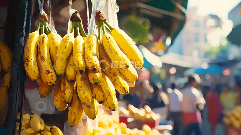 高清大图下载【趣麦麦图】香蕉摆摊2
