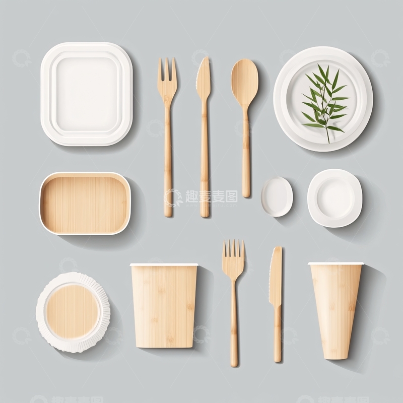 高清大图下载【趣麦麦图】餐具平面素材