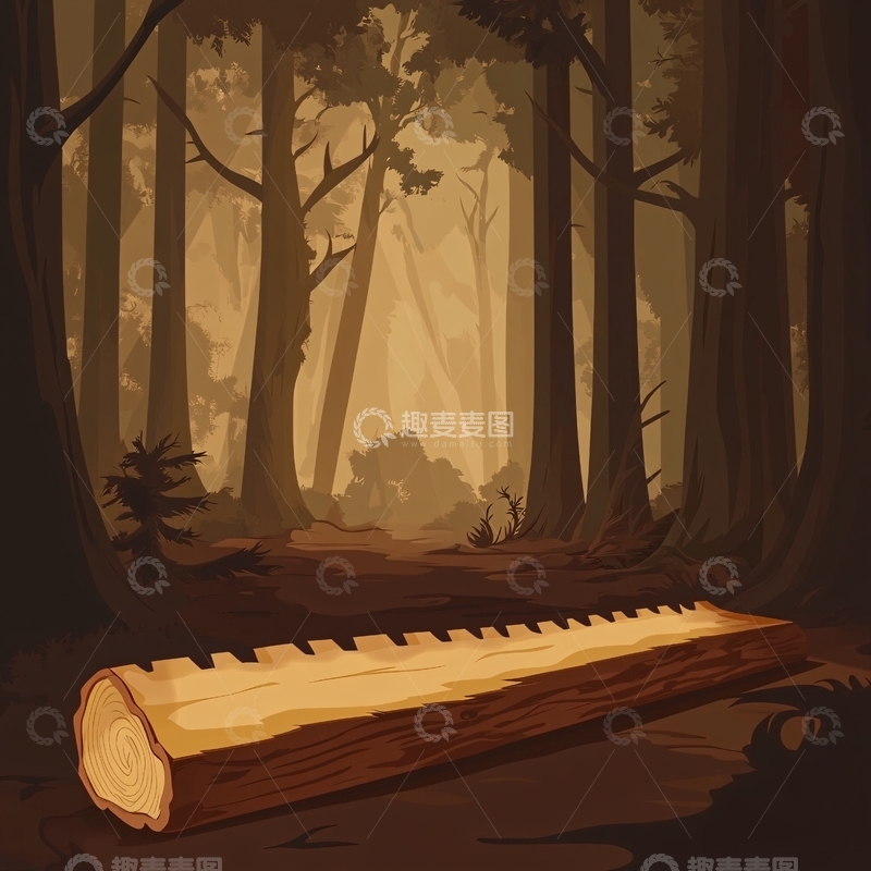 高清大图下载【趣麦麦图】板根插画